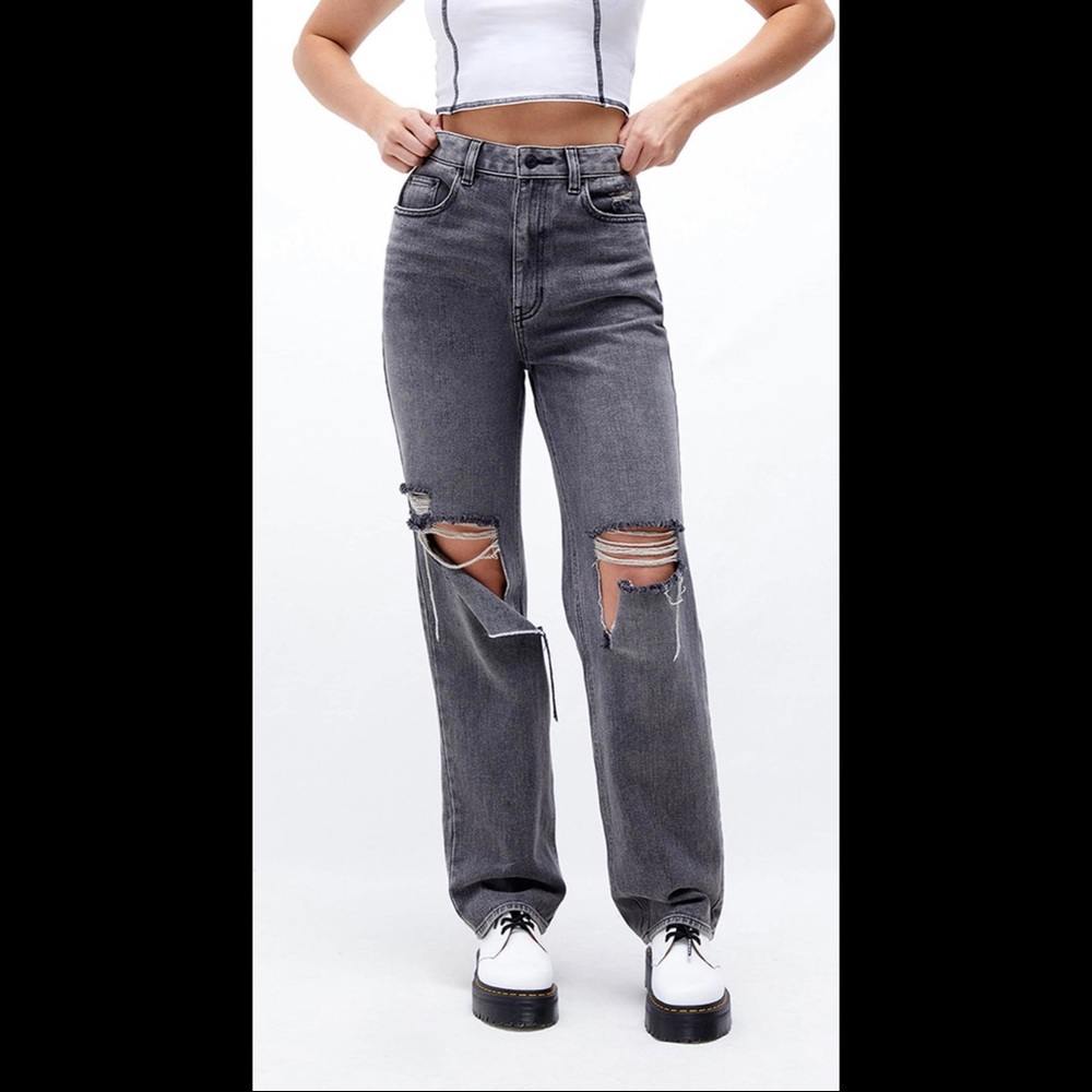 NWT Pacsun Washed Black Ripped '90s Boyfriend Jeans